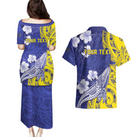 Personalised Nauru 92nd Anniversary Of Angam Couples Matching Puletasi and Hawaiian Shirt Polynesian Whale Pattern