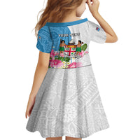 Personalized Fiji Day Kid Short Sleeve Dress Tanoa Hibiscus Fijian Tapa Masi Pattern LT05 - Polynesian Pride