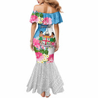 Personalized Fiji Day Mermaid Dress Tanoa Hibiscus Fijian Tapa Masi Pattern LT05 - Polynesian Pride