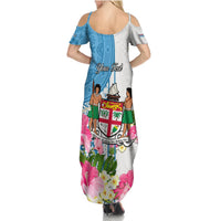 Personalized Fiji Day Summer Maxi Dress Tanoa Hibiscus Fijian Tapa Masi Pattern LT05 - Polynesian Pride