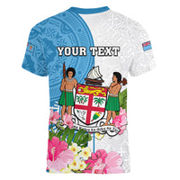 personalized-fiji-day-women-v-neck-t-shirt-tanoa-hibiscus-fijian-tapa-masi-pattern