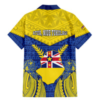 niue-constitution-day-family-matching-mermaid-dress-and-hawaiian-shirt-coat-of-arms-niuean-hiapo-pattern