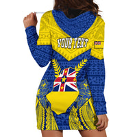 Personalized Niue Constitution Day Hoodie Dress Coat Of Arms Niuean Hiapo Pattern LT05 - Polynesian Pride