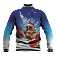 New Zealand Kiwi Christmas Baseball Jacket Xmas Vibe LT05 - Polynesian Pride