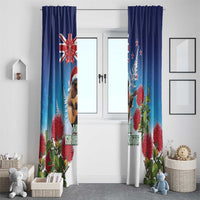 New Zealand Kiwi Christmas Window Curtain Xmas Vibe LT05 - Polynesian Pride