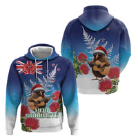 New Zealand Kiwi Christmas Zip Hoodie Xmas Vibe