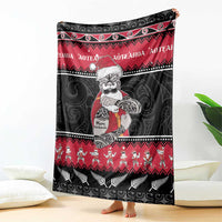 New Zealand Santa Tiki Christmas Blanket Meri Kirihimete LT05 - Polynesian Pride