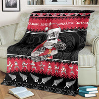 New Zealand Santa Tiki Christmas Blanket Meri Kirihimete LT05 - Polynesian Pride