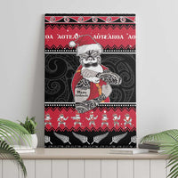 New Zealand Santa Tiki Christmas Canvas Wall Art Meri Kirihimete LT05 - Polynesian Pride