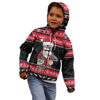 New Zealand Santa Tiki Christmas Kid Hoodie Meri Kirihimete