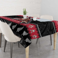 New Zealand Santa Tiki Christmas Tablecloth Meri Kirihimete LT05 - Polynesian Pride