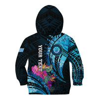 Personalised FSM Culture Day Kid Hoodie Tropical Flowers Tribal Pattern LT05 - Polynesian Pride