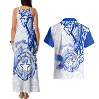 Personalised Northern Mariana Islands Commonwealth Day Couples Matching Tank Maxi Dress and Hawaiian Shirt Simple Style LT05 - Polynesian Pride