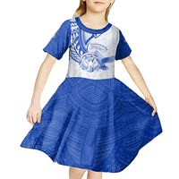 Personalised Northern Mariana Islands Commonwealth Day Kid Short Sleeve Dress Simple Style LT05 - Polynesian Pride