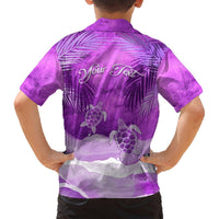 Personalised Pasifika Festival Hawaiian Shirt Violet Tropical Turtle LT05 - Polynesian Pride