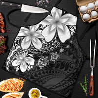 Polynesia Romantic Valentine Apron Sea Turtle Couple With Black Plumeria LT05 Black - Polynesian Pride