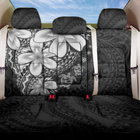 Polynesia Romantic Valentine Back Car Seat Cover Sea Turtle Couple With Black Plumeria LT05 One Size Black - Polynesian Pride