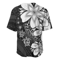 Polynesia Romantic Valentine Baseball Jersey Sea Turtle Couple With Black Plumeria LT05 - Polynesian Pride