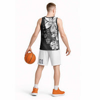 Polynesia Romantic Valentine Basketball Jersey Sea Turtle Couple With Black Plumeria LT05 - Polynesian Pride
