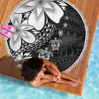 Polynesia Romantic Valentine Beach Blanket Sea Turtle Couple With Black Plumeria LT05 - Polynesian Pride