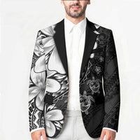 Polynesia Romantic Valentine Blazer Sea Turtle Couple With Black Plumeria LT05 - Polynesian Pride