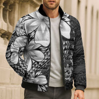 Polynesia Romantic Valentine Bomber Puffer Jacket Sea Turtle Couple With Black Plumeria LT05 - Polynesian Pride