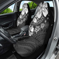 Polynesia Romantic Valentine Car Seat Cover Sea Turtle Couple With Black Plumeria LT05 - Polynesian Pride