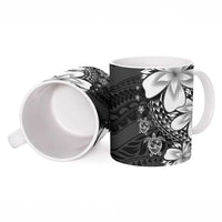 Polynesia Romantic Valentine Ceramic Mug Sea Turtle Couple With Black Plumeria LT05 - Polynesian Pride