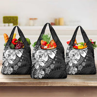 Polynesia Romantic Valentine Grocery Bag Sea Turtle Couple With Black Plumeria LT05 3-pack One Size Black - Polynesian Pride