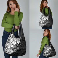 Polynesia Romantic Valentine Grocery Bag Sea Turtle Couple With Black Plumeria LT05 - Polynesian Pride