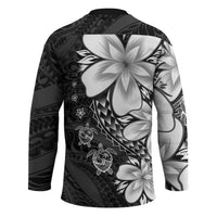 Polynesia Romantic Valentine Hockey Jersey Sea Turtle Couple With Black Plumeria LT05 - Polynesian Pride