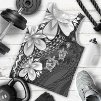Polynesia Romantic Valentine Men Tank Top Sea Turtle Couple With Black Plumeria LT05 - Polynesian Pride