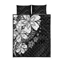 Polynesia Romantic Valentine Quilt Bed Set Sea Turtle Couple With Black Plumeria LT05 - Polynesian Pride