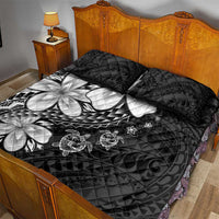 Polynesia Romantic Valentine Quilt Bed Set Sea Turtle Couple With Black Plumeria LT05 - Polynesian Pride