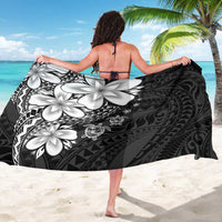 Polynesia Romantic Valentine Sarong Sea Turtle Couple With Black Plumeria LT05 - Polynesian Pride