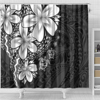 Polynesia Romantic Valentine Shower Curtain Sea Turtle Couple With Black Plumeria LT05 - Polynesian Pride