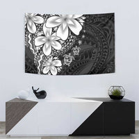 Polynesia Romantic Valentine Tapestry Sea Turtle Couple With Black Plumeria LT05 - Polynesian Pride