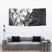Polynesia Romantic Valentine Tapestry Sea Turtle Couple With Black Plumeria LT05 - Polynesian Pride