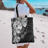 Polynesia Romantic Valentine Tote Bag Sea Turtle Couple With Black Plumeria LT05 - Polynesian Pride
