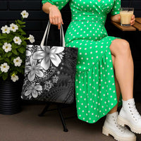 Polynesia Romantic Valentine Tote Bag Sea Turtle Couple With Black Plumeria LT05 - Polynesian Pride