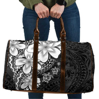 Polynesia Romantic Valentine Travel Bag Sea Turtle Couple With Black Plumeria LT05 Black - Polynesian Pride