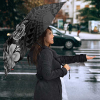 Polynesia Romantic Valentine Umbrella Sea Turtle Couple With Black Plumeria LT05 - Polynesian Pride