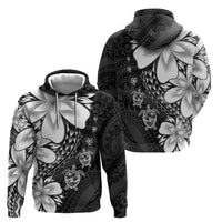 Polynesia Romantic Valentine Zip Hoodie Sea Turtle Couple With Black Plumeria LT05 - Polynesian Pride