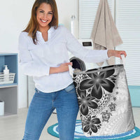 Polynesia Romantic Valentine Laundry Basket Sea Turtle Couple With White Plumeria LT05 - Polynesian Pride