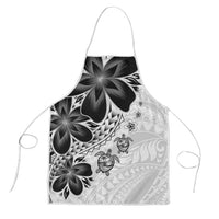 Polynesia Romantic Valentine Apron Sea Turtle Couple With White Plumeria LT05 White - Polynesian Pride