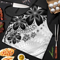 Polynesia Romantic Valentine Apron Sea Turtle Couple With White Plumeria LT05 White - Polynesian Pride