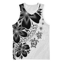 Polynesia Romantic Valentine Basketball Jersey Sea Turtle Couple With White Plumeria LT05 Unisex White - Polynesian Pride
