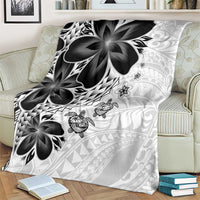 Polynesia Romantic Valentine Blanket Sea Turtle Couple With White Plumeria LT05 - Polynesian Pride