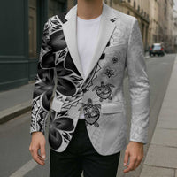 Polynesia Romantic Valentine Blazer Sea Turtle Couple With White Plumeria LT05 - Polynesian Pride