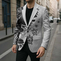 Polynesia Romantic Valentine Blazer Sea Turtle Couple With White Plumeria LT05 - Polynesian Pride